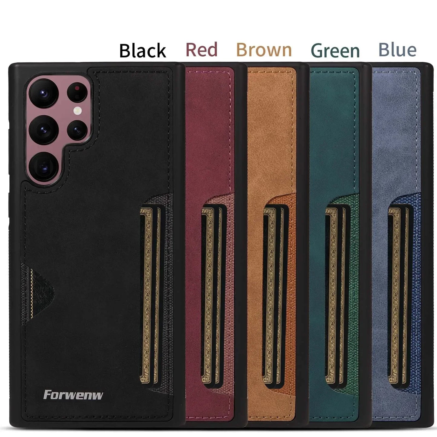 Retro Card Leather Case for Samsung