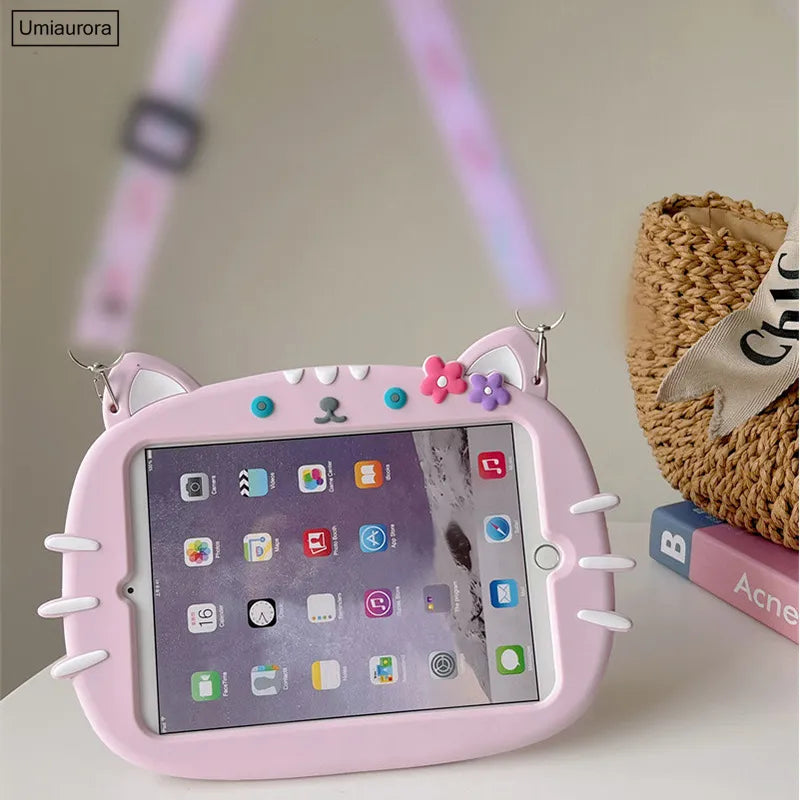 Kids Cartoon Unicorn Bubble Case For Galaxy Tab