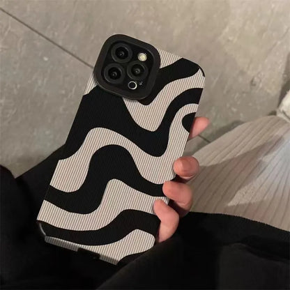 Fashion Zebra Stripe Black White Phone Case For iPhone