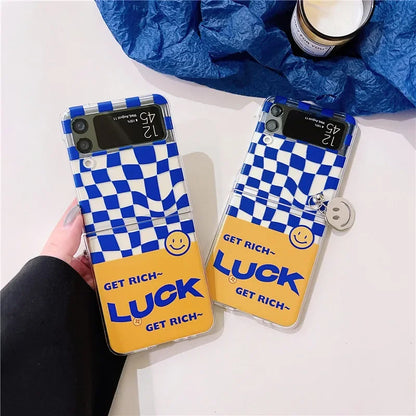 Cute Cartoon Pendant Bracelet Case For Samsung Z Flip