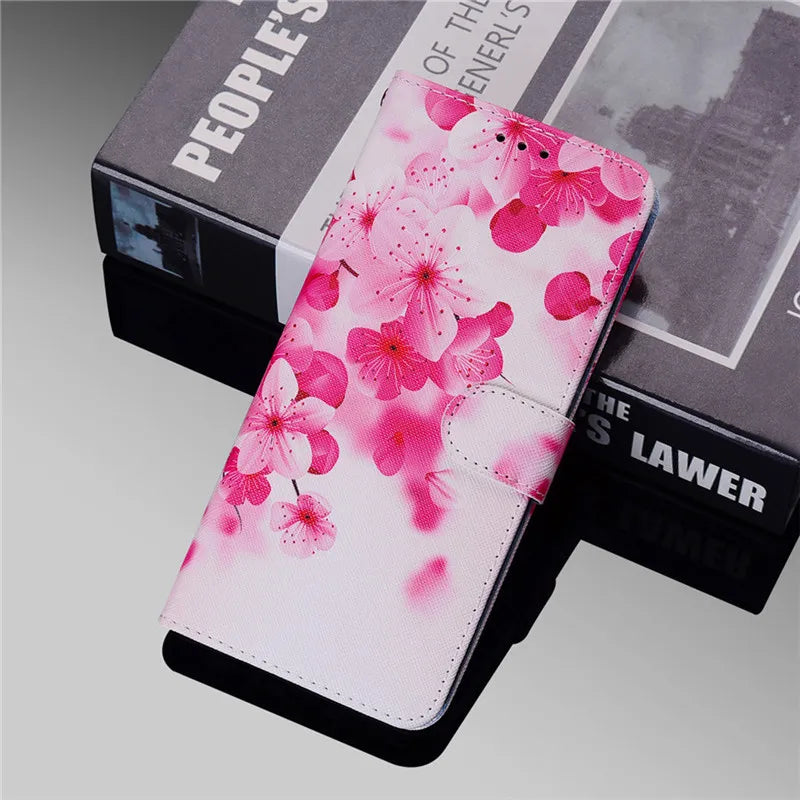 Magnetic Painted Wallet Case For Samsung Galaxy