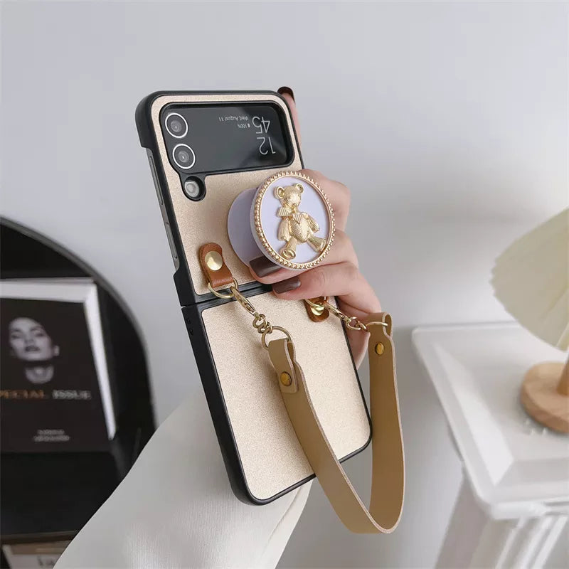 Fashion Leather Case For Samsung Galaxy with Strap