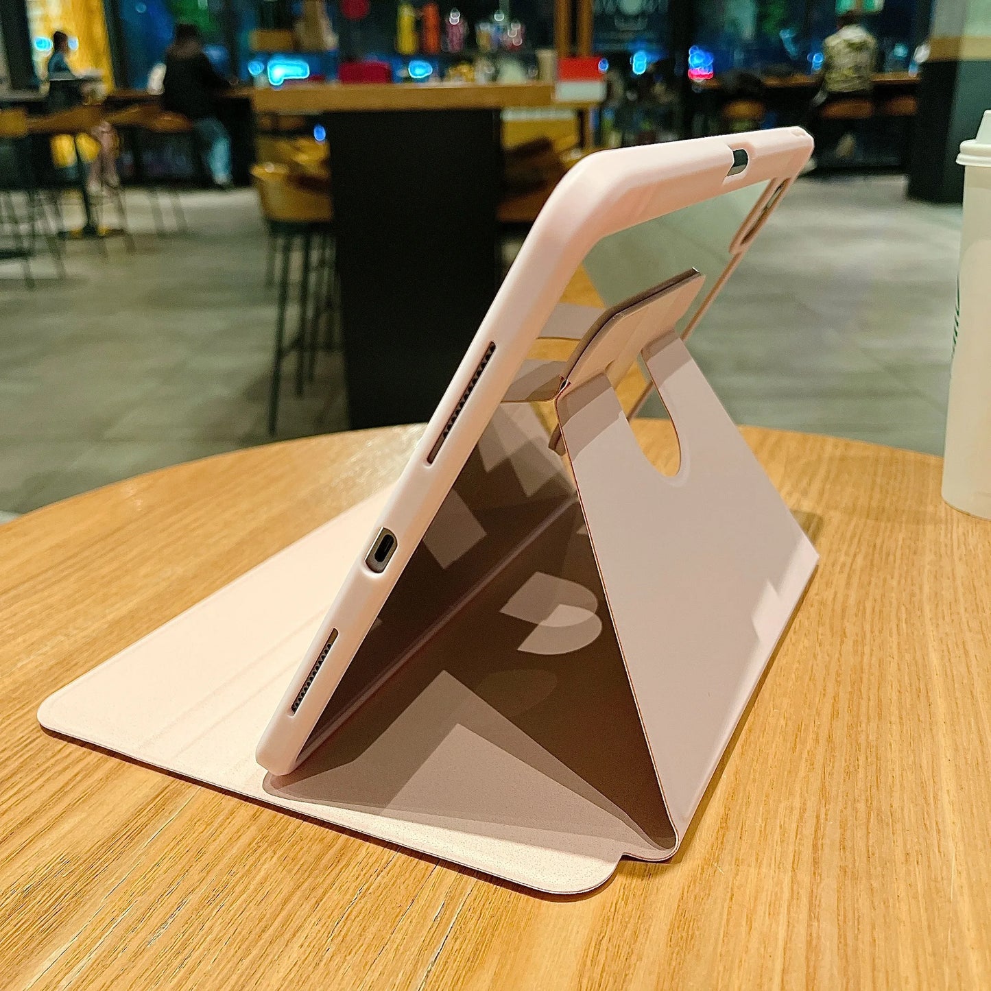 360 Degree Rotation Smart Leather Cover For iPad