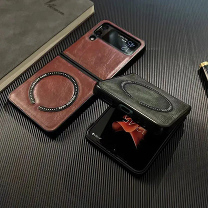 Luxury Leather Phone Case For Samsung Galaxy Z Flip