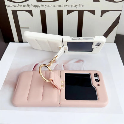 Luxury Jacket with Ring Holder Case for Galaxy Z Flip