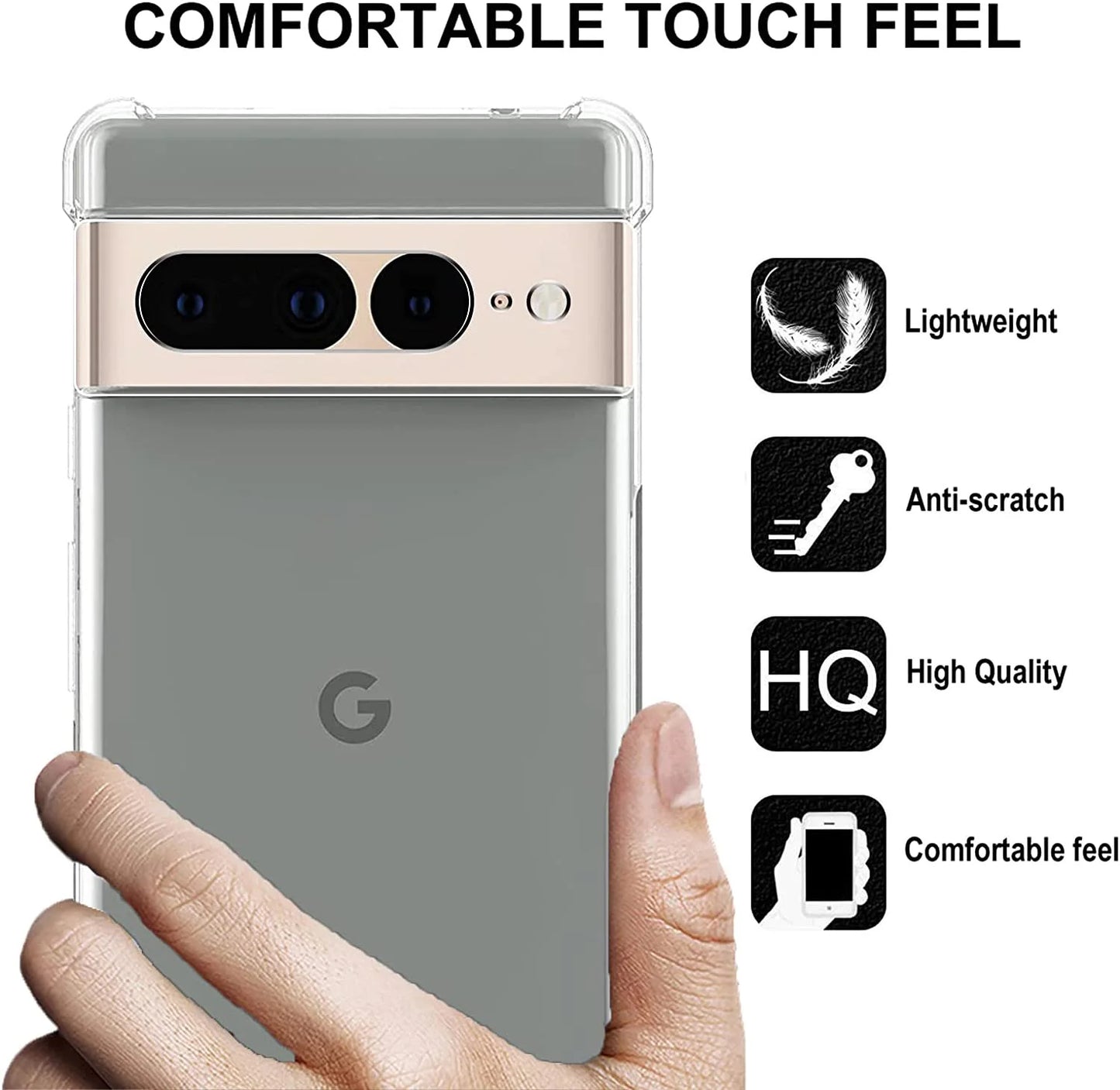 Luxury Clear Phone Case For Google Pixel