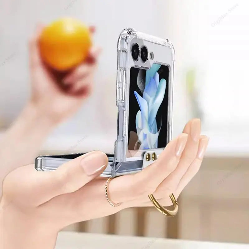 Clear Galaxy Z Flip Case with Ring