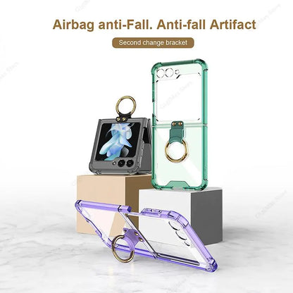 Clear Galaxy Z Flip Case with Ring