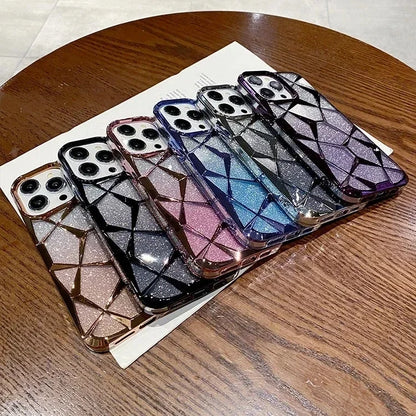 Glitter Bling 3D Cube Diamond Marble iphone Case