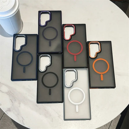 Luxury Matte Magnetic Phone Case For Samsung