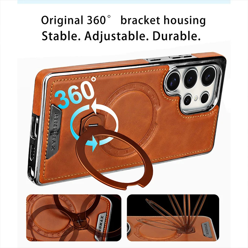 360 ° Rotating Bracket Leather Case for Samsung