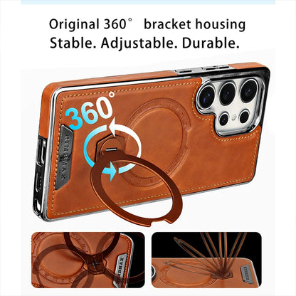 360 ° Rotating Bracket Leather Case for Samsung