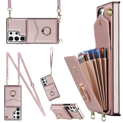Ring Stand Crossbody Case For Samsung