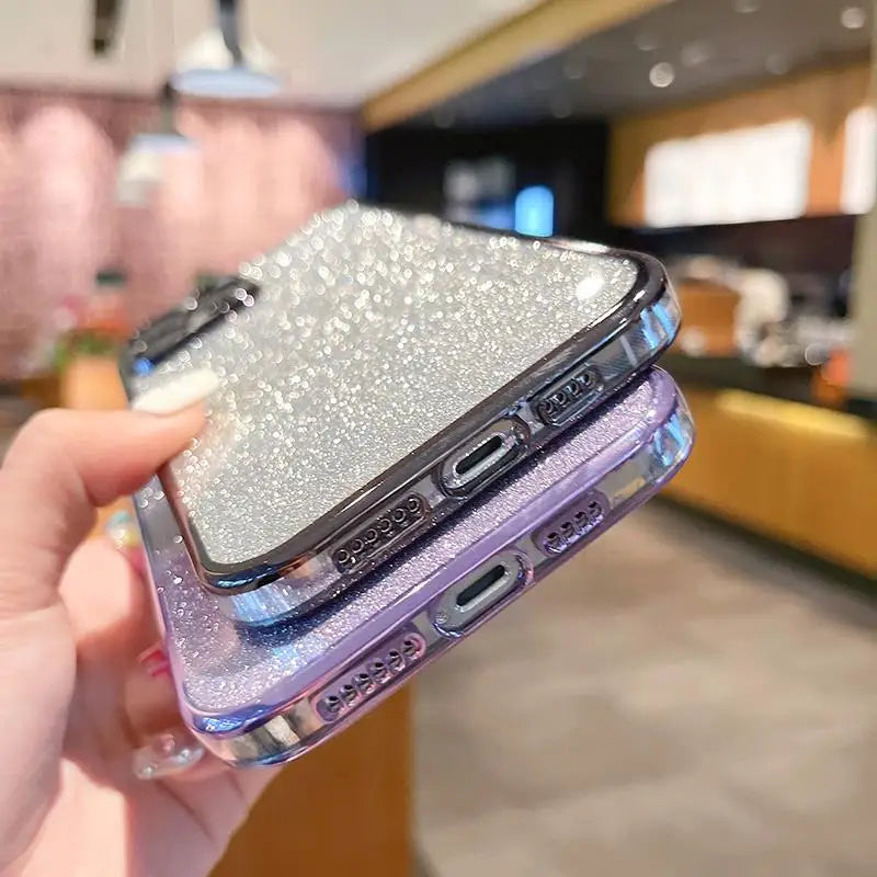 Luxury Gradient Glitter Plating Case For Samsung