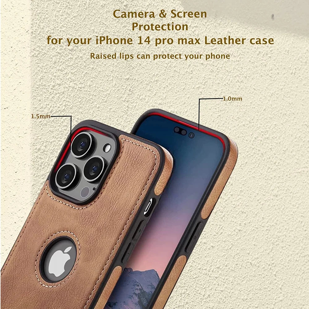 Ultra Thin Slim Leather Phone Case For iPhone