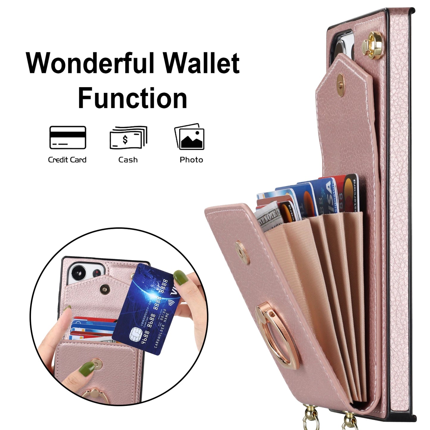Ring Stand Crossbody Case For Samsung