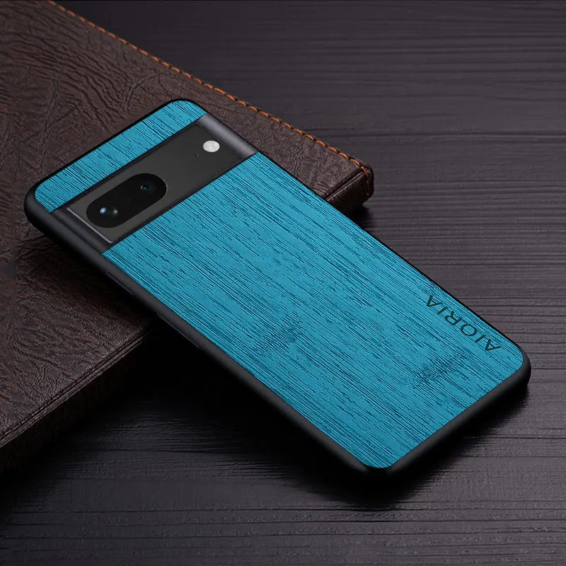 Bamboo Wood Pattern Leather Case for Google Pixel