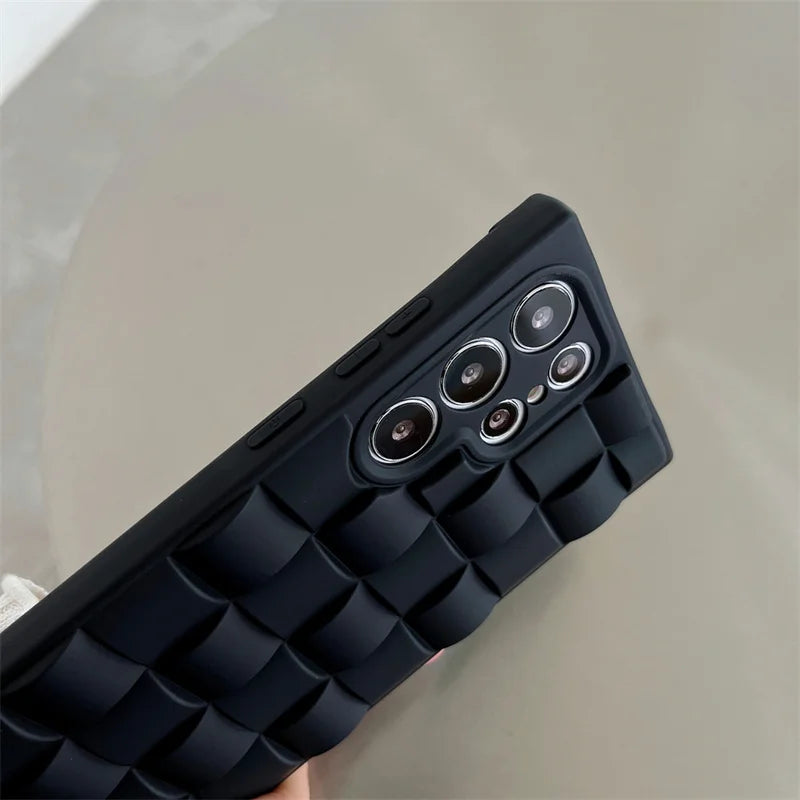 Lattice Wave Pattern Silicone Soft Case For Samsung