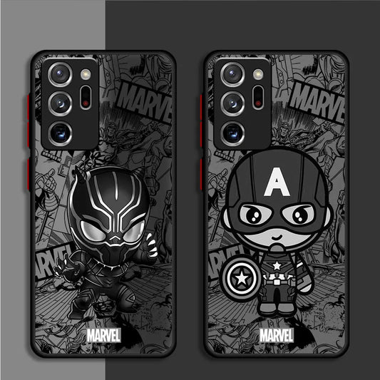 Matte Marvel Print Phone Case for Galaxy