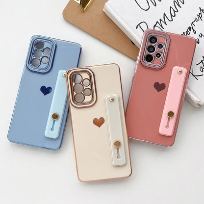 Luxury Plating Side Love Heart Case For Samsung