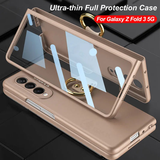 Case Frame With Tempered Glass For Galaxy Z Fold