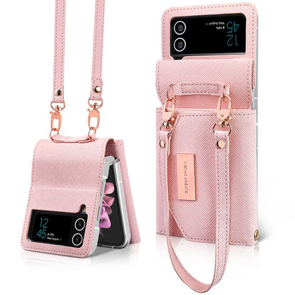 Handheld Wristlet Wallet Purse Cover For Galaxy Z Flip