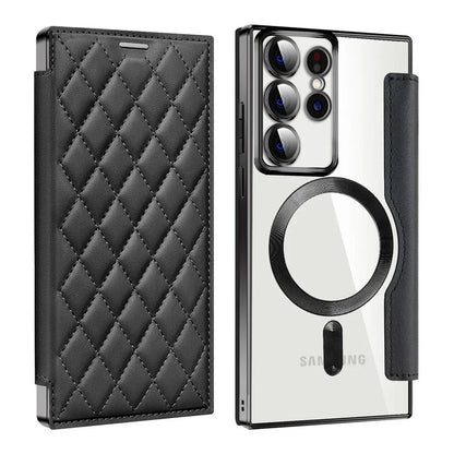 Card Holder Magnetic Leather Case for Samsung
