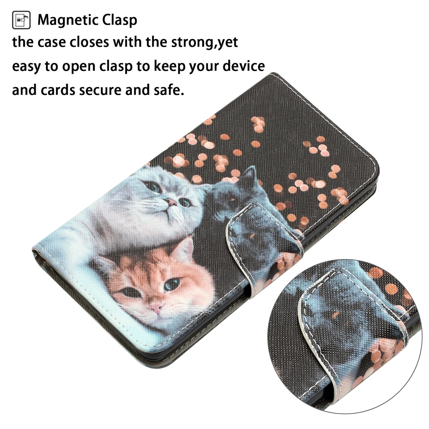 Printed Leather Wallet Flip Phone Case For Samsung Galaxy