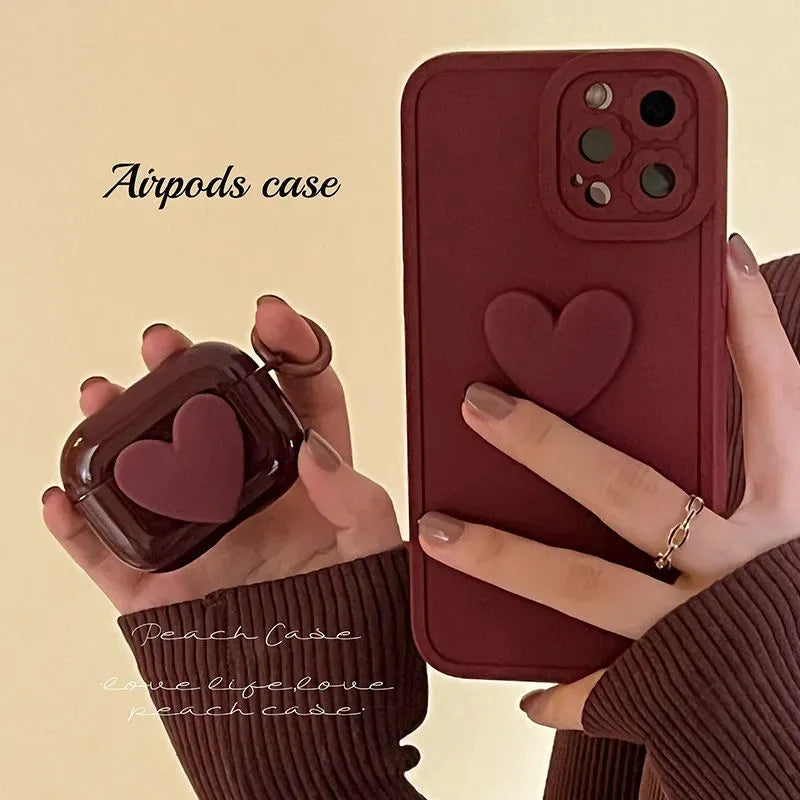 Soft Clear Heart Case For Apple Airpod