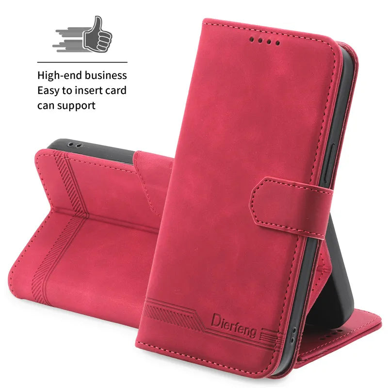 Leather Wallet Flip Stand Case For Samsung Galaxy