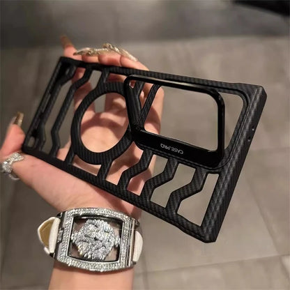 Frameless Carbon Fiber Magnetic Phone Case For Samsung