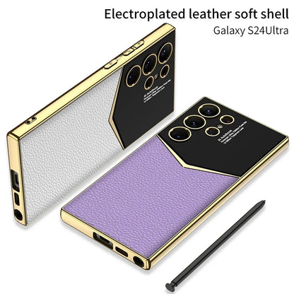 Carbon Fibre Leather Phone Case For Samsung