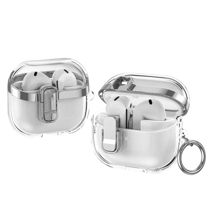 Transparent Lock Buckle Electroplating Case for Samsung Galaxy Buds