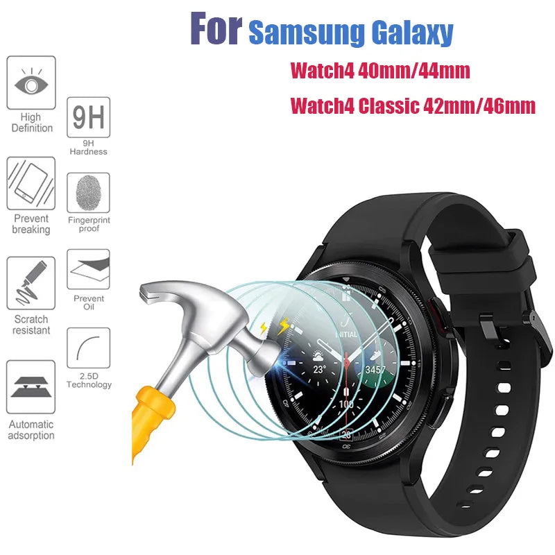 4 Pcs 9H Tempered Glass for Samsung Galaxy Watch