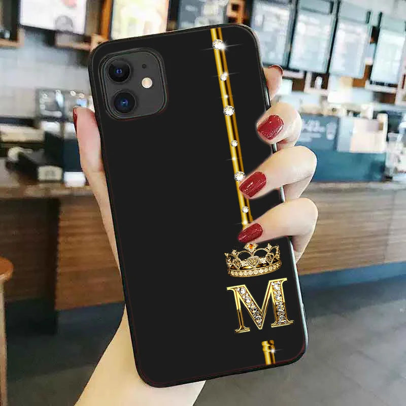 Gold Letters Phone Case for iPhone