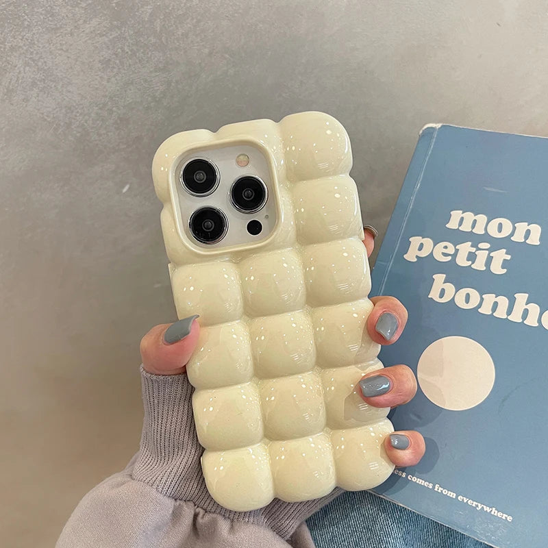 Cute Stylish Bread Chocolate Block 3D iPhone Case