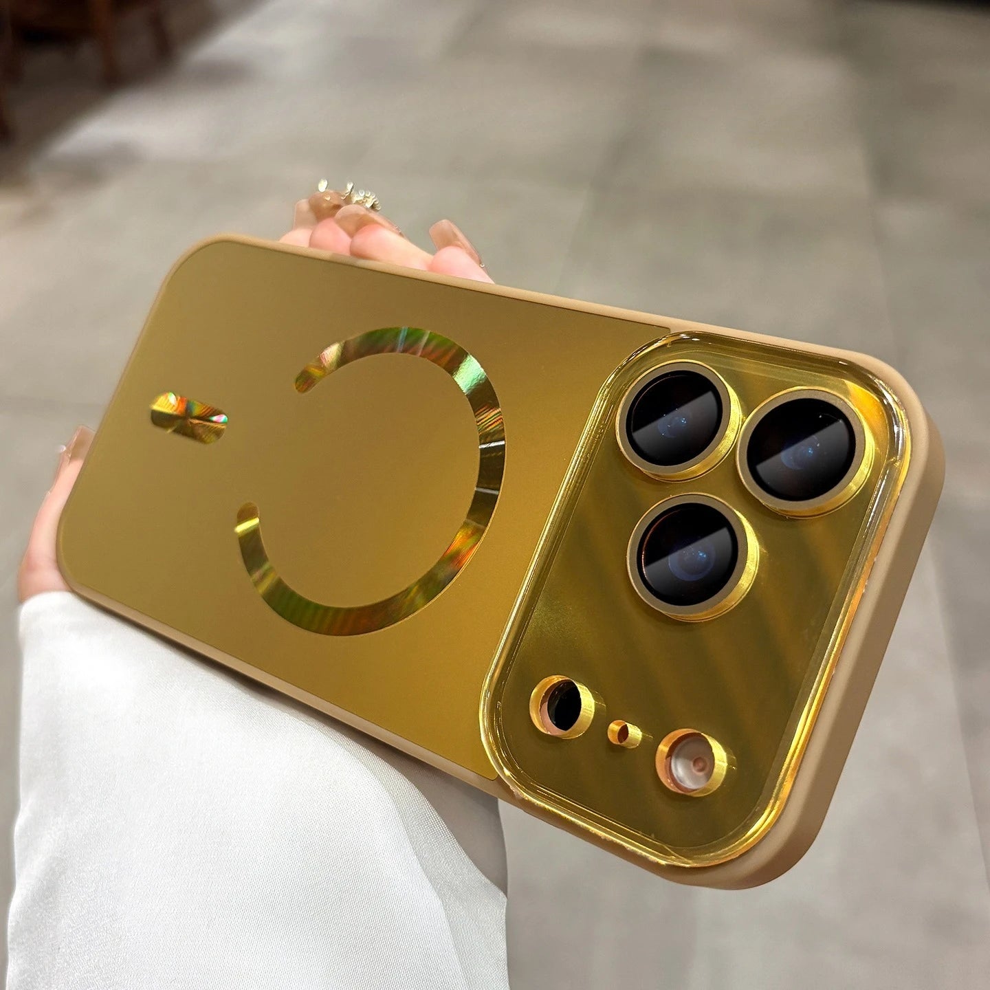 Big Window Flowing Light for Magsafe Magnetic Case for iPhone