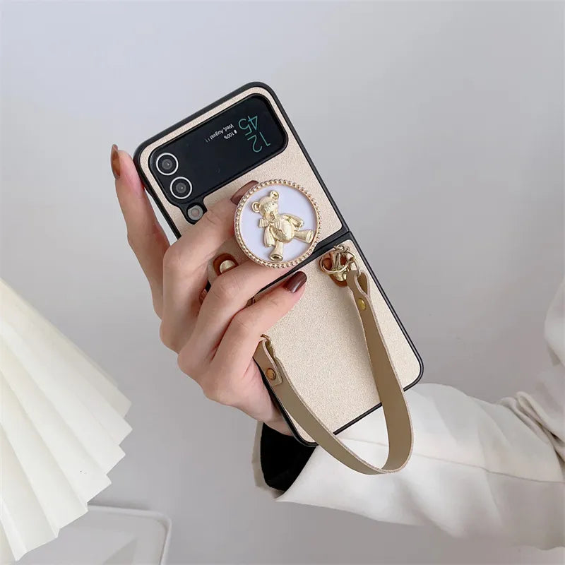 Fashion Leather Case For Samsung Galaxy with Strap