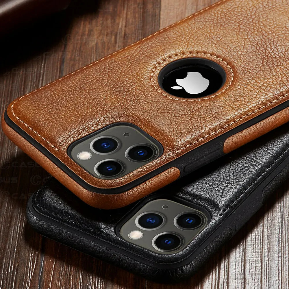 Ultra Thin Slim Leather Phone Case For iPhone