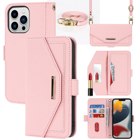 Lanyard Crossbody Wallet Case For iPhone