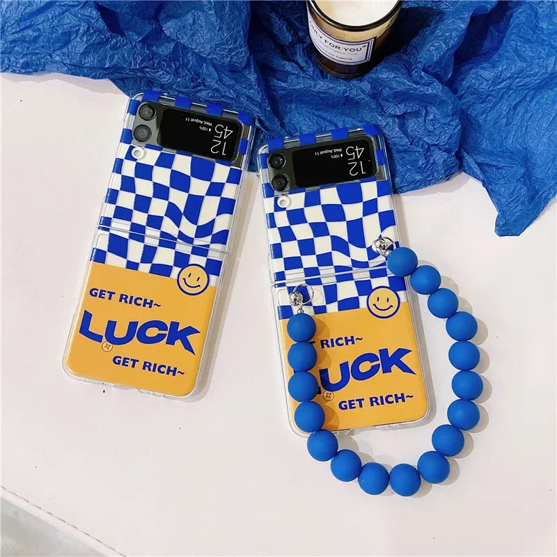 Cute Cartoon Pendant Bracelet Case For Samsung Z Flip