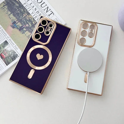 Plating Soft Silicone Magsafe Case For Samsung Galaxy