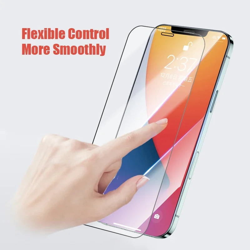 6 Pcs 2 in 1 Tempered Glass for iPhone