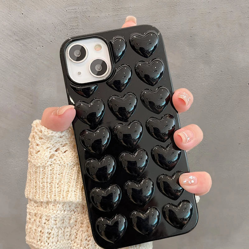 Cute 3D Love Heart Case For iPhone