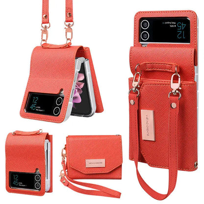 Luxury Leather Wallet Card Holder Case For Samsung