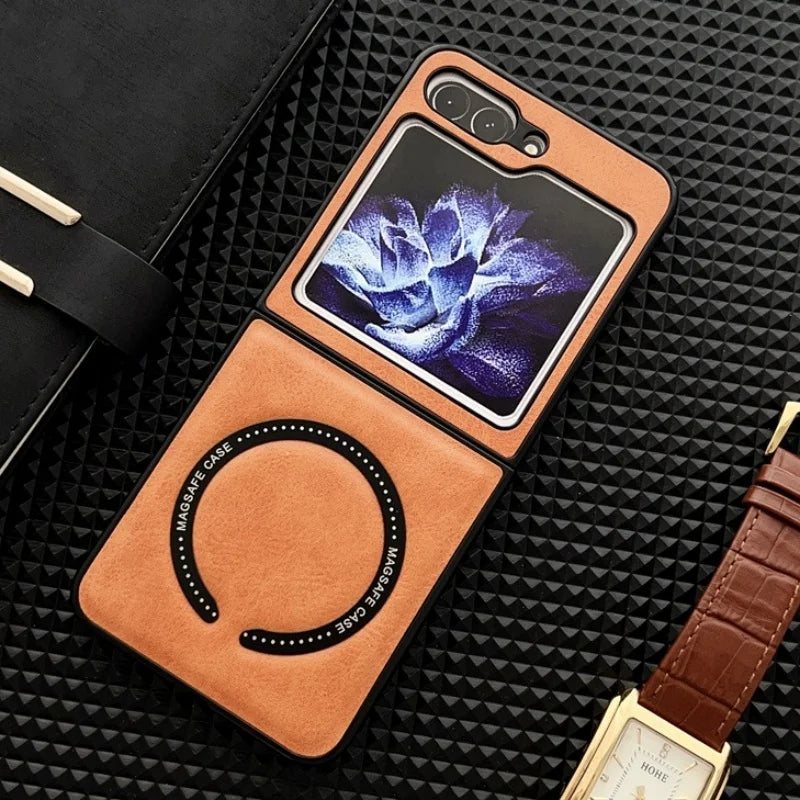 Luxury Leather Phone Case For Samsung Galaxy Z Flip