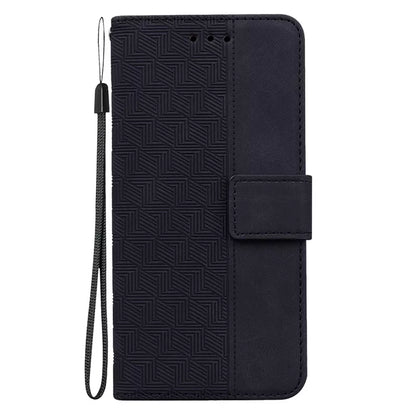 Magnetic Geometric Textile Pattern Wallet Case for Galaxy
