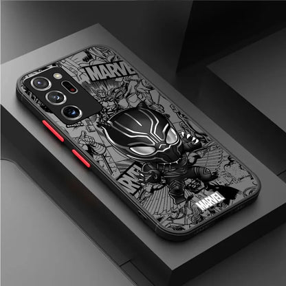 Matte Marvel Print Phone Case for Galaxy