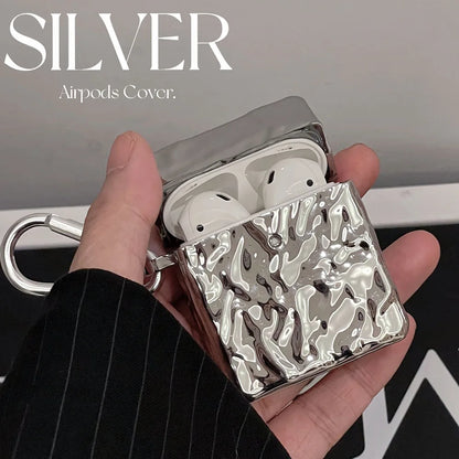 Tinfoil Silver Wrinkle Crease Case for AirPods