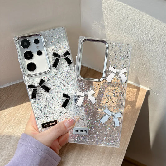 Glitter Bowknot Epoxy Case for Samsung Galaxy